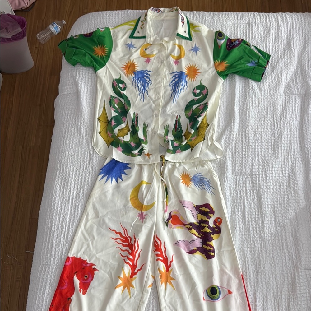 Amazon Multicolor Graphic Jumpsuit